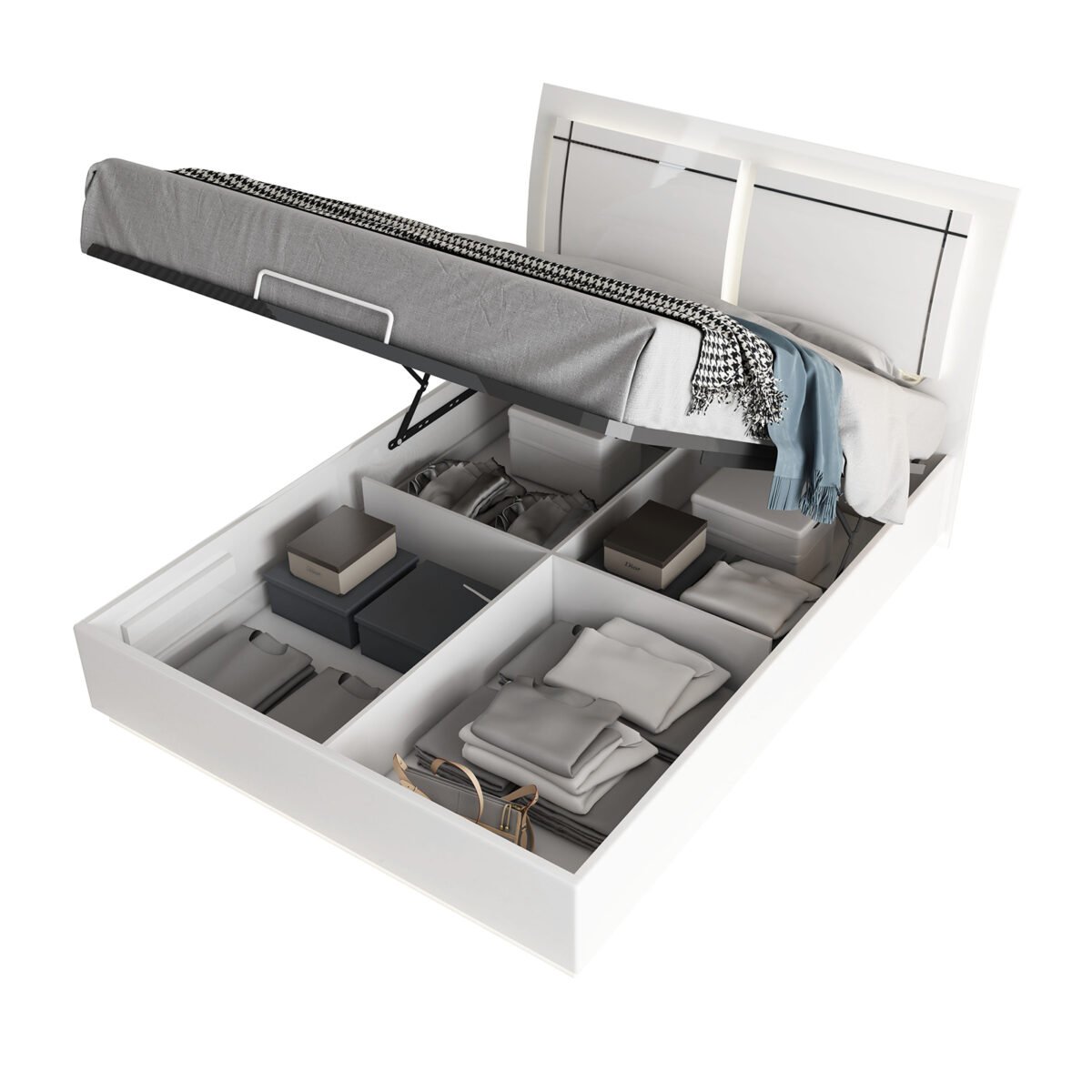 King Size Bed with LED Lights