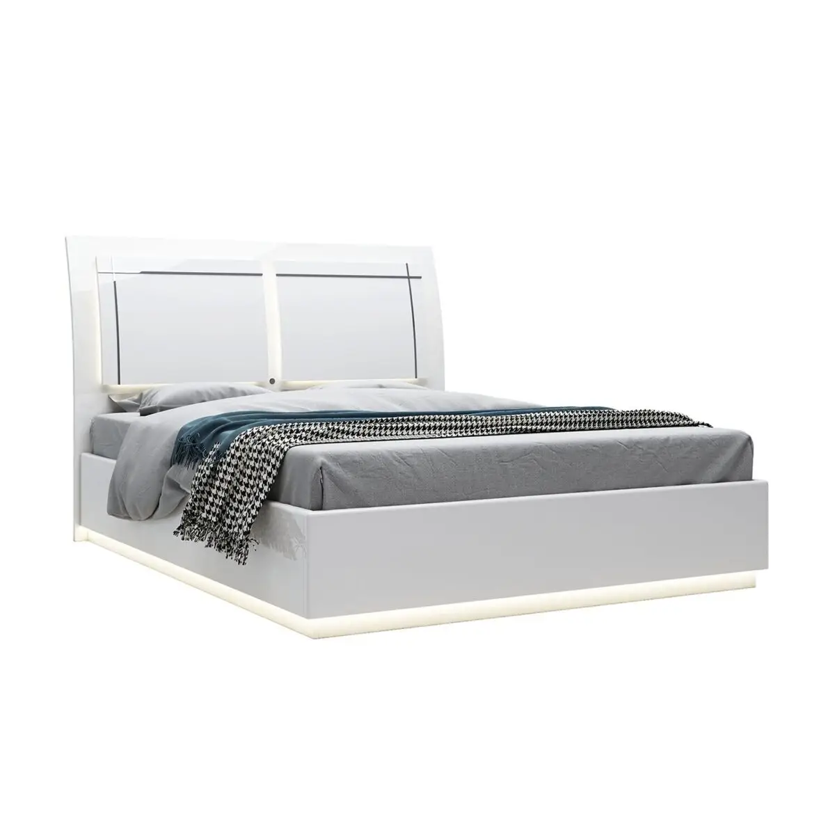 Moonstone King Size 6 Piece Bedroom Suite Set with LED Storage - Image 2