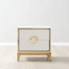 Circula High Gloss Nightstand - White