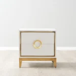 Circula High Gloss Nightstand - White