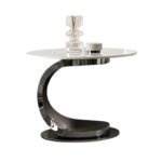 Modern Marble Nesting Black Metal Coffee Table