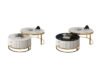 Opulent Marble Nesting Coffee Table Set - White - Image 2