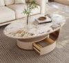 Opulent Gold Marble Coffee Table - Image 2