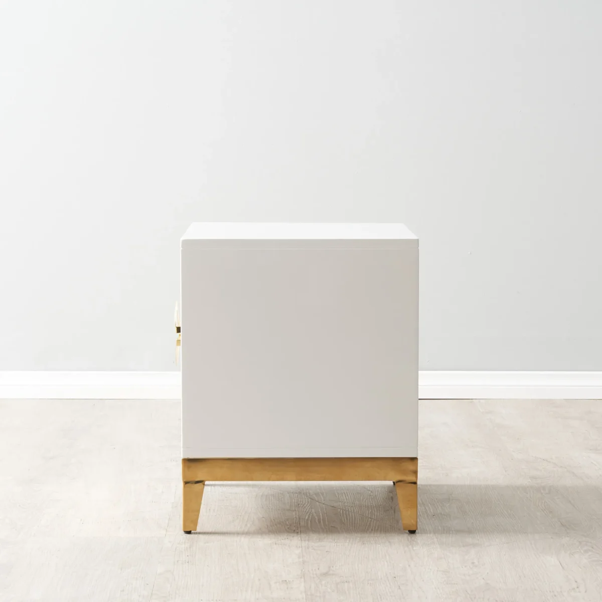Circula High Gloss Nightstand - White - Image 4