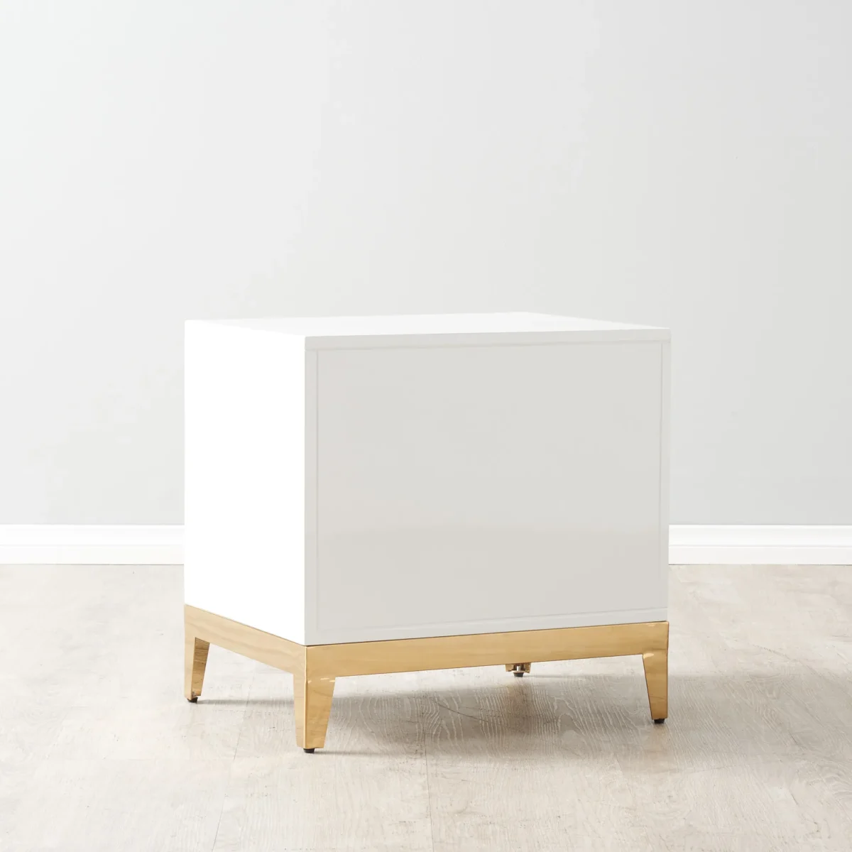 Circula High Gloss Nightstand - White - Image 5