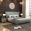Serene Sleep Microfiber Leather Upholstered King Size Bedframe