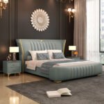 Serene Sleep Microfiber Leather Upholstered King Size Bedframe