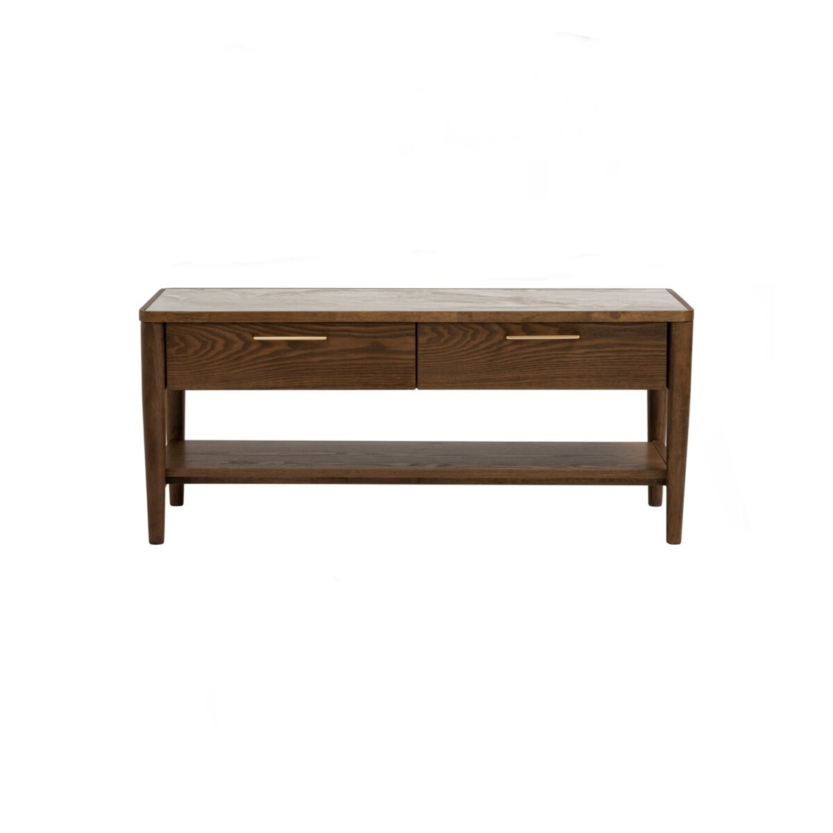 1M BREDA Marble Top Walnut Coffee Table - Image 2
