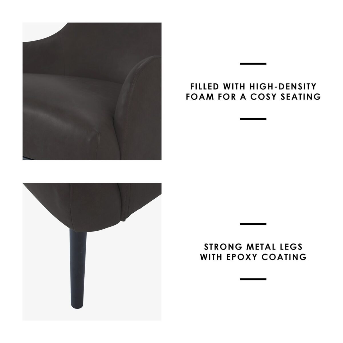 BRIXTON Lounge 1 Seater Sofa - Image 3