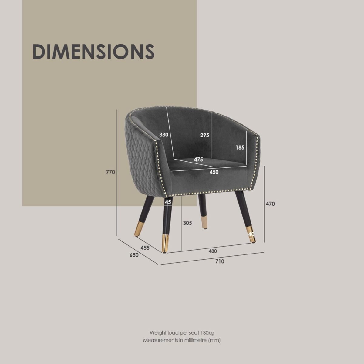 DENIZ Velvet Lounge Chair - Image 6