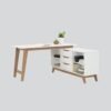 White Office Desk with Drawers