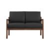 MENDO Upholstered Leather 2 Seater Sofa - Image 2