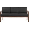 MENDO Upholstered Leather 3 Seater Sofa - Image 2