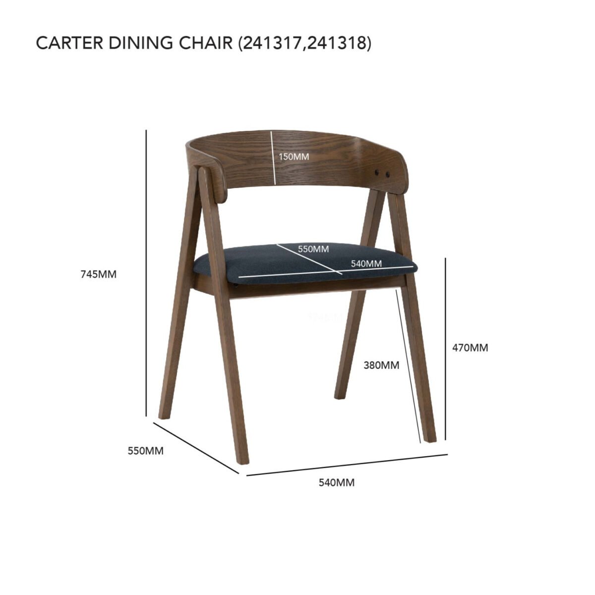 CARTER Dining Chair - Image 3