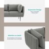 SUPRA 3 Seater Upholstered Sofa - Image 3