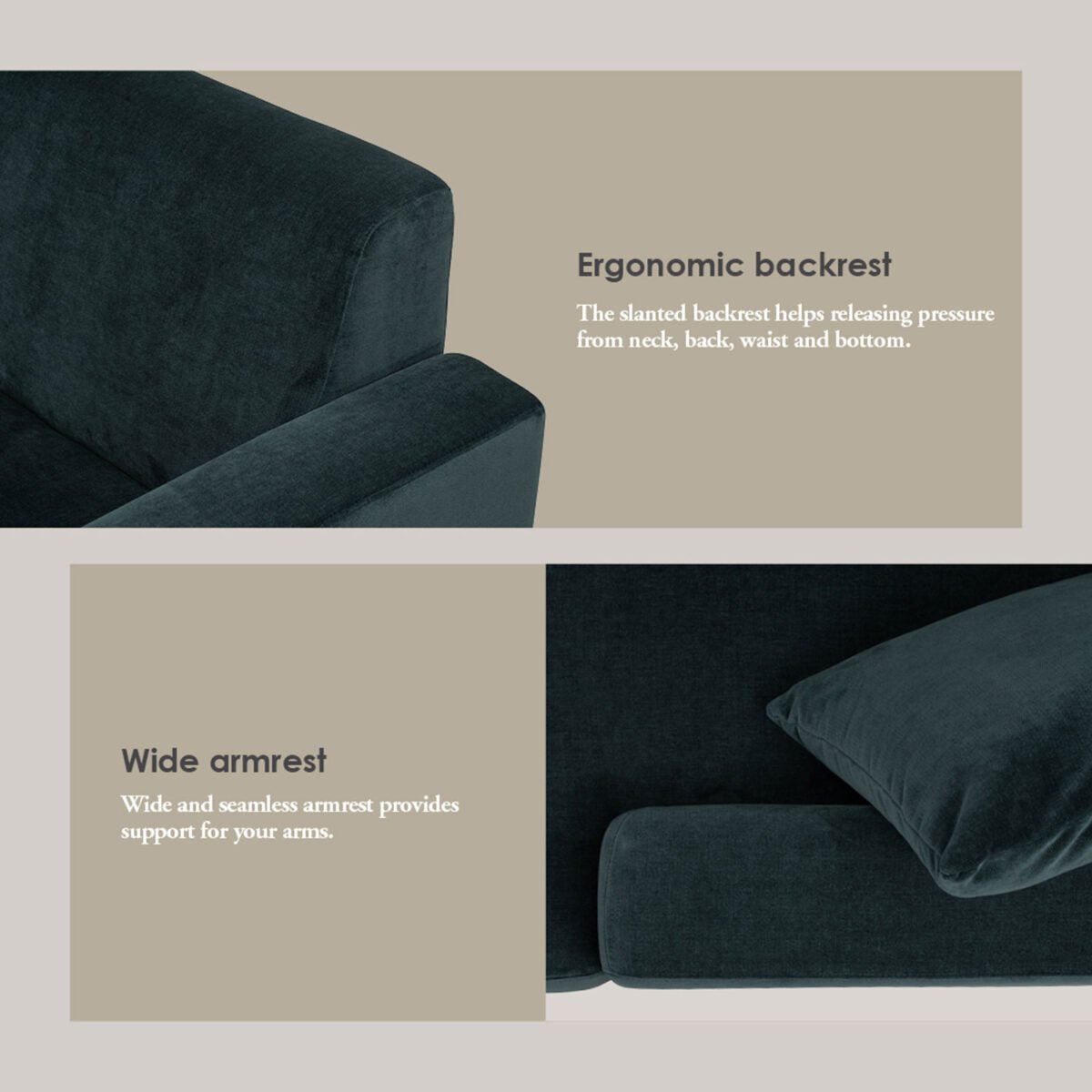 TIGUAN 4 Seater Upholstered Sofa - Image 3