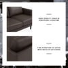 DEXTER 3 Seater Sofa - Black - Image 4