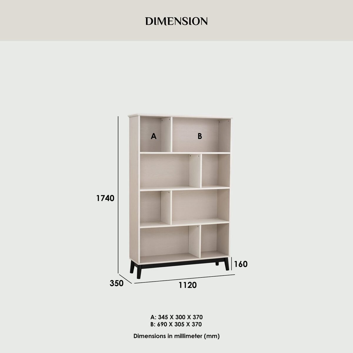 1.7M HOWELL High Bookcase - Image 4