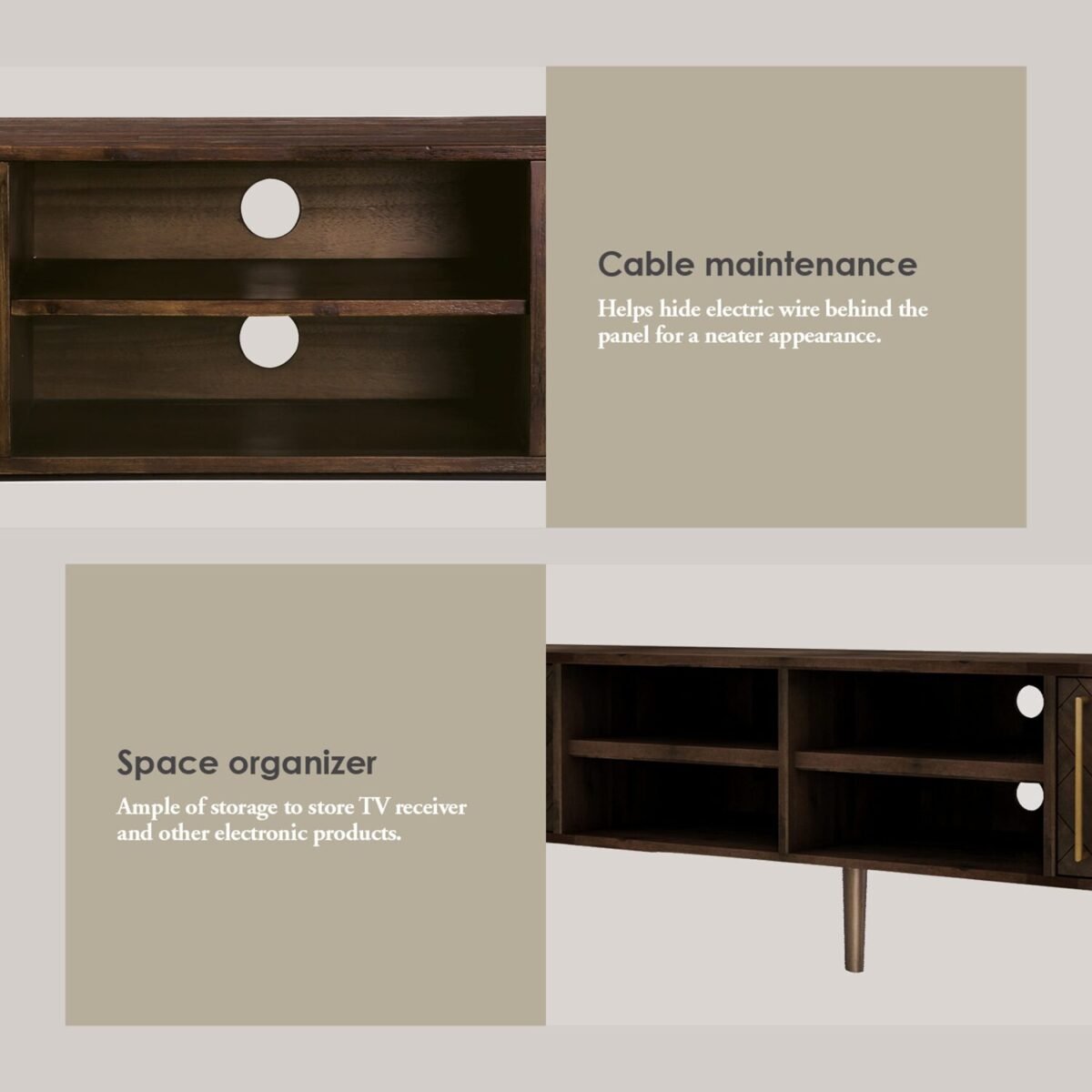ACACIA VENEER 1.65M TV CABINET - Image 4