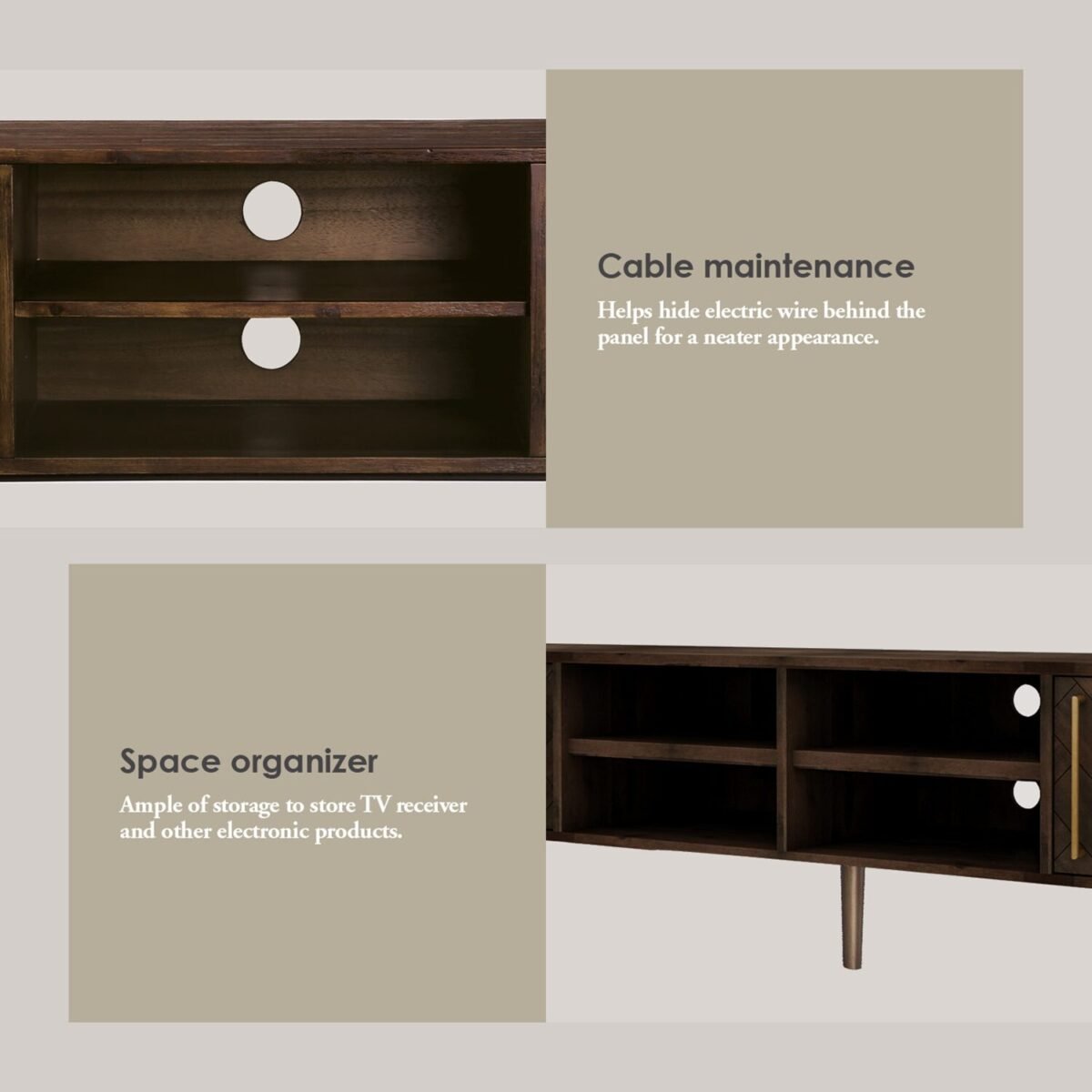 ACACIA VENEER 2.0M TV CABINET - Image 4