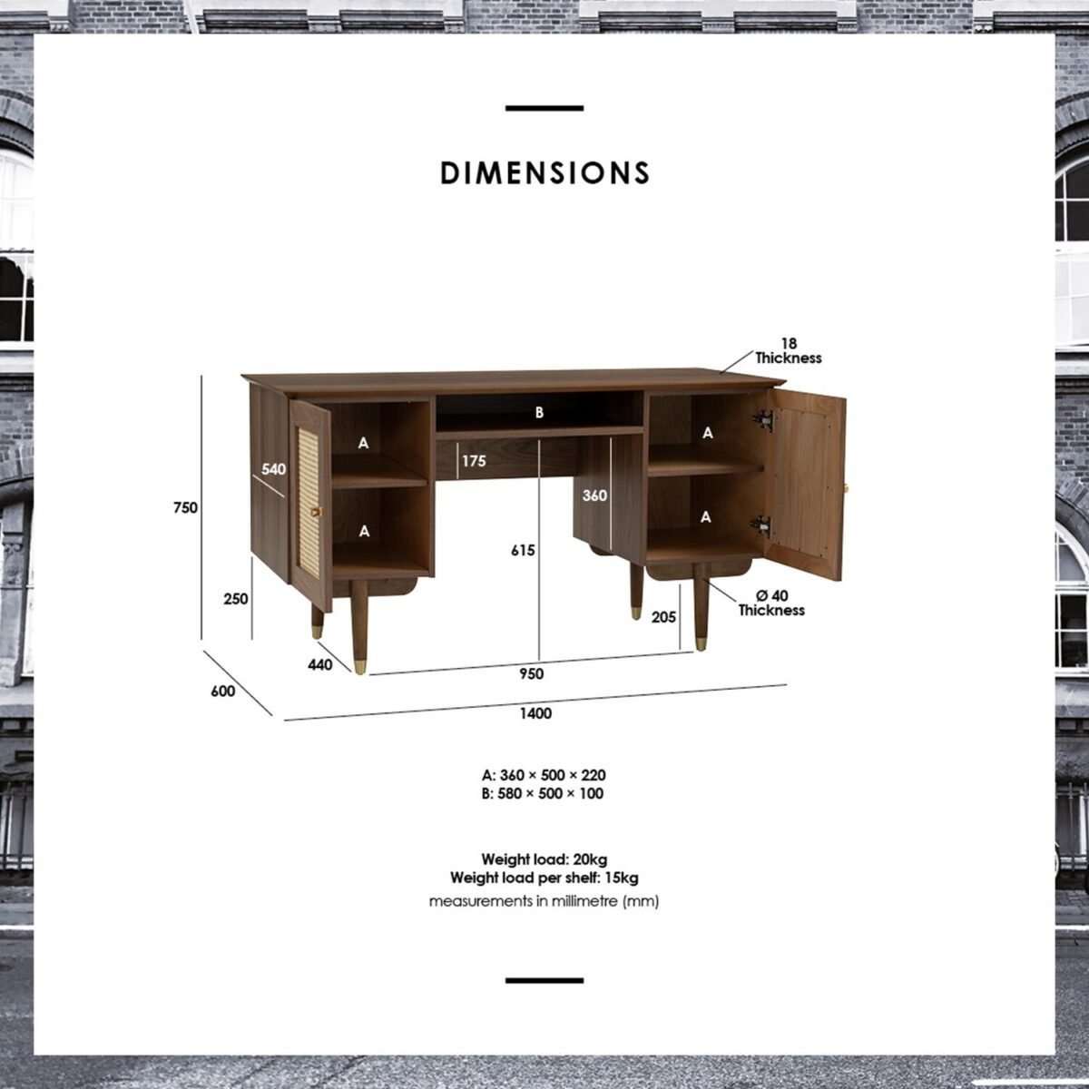 ROYSTON WORKING DESK - Image 5