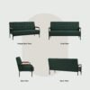 DZIRE Emerald Three Seater Sofa - Image 5