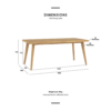 1.8M LOFTUS Dining Table - Natural - Image 5