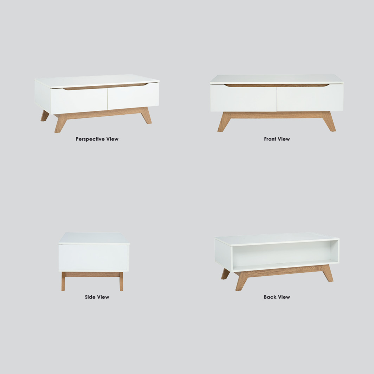 1M MANDO Coffee Table - White - Image 5