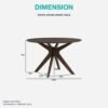 Conan Walnut Oval Dining Table - Image 5