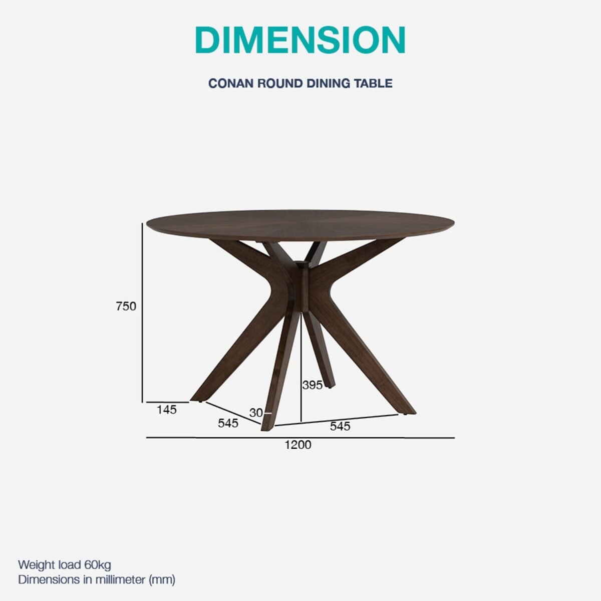 Conan Walnut Oval Dining Table - Image 5