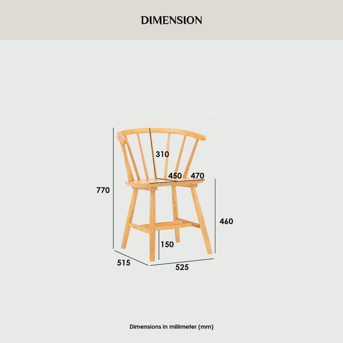 CALEY Dining Chair - Natural - Image 5