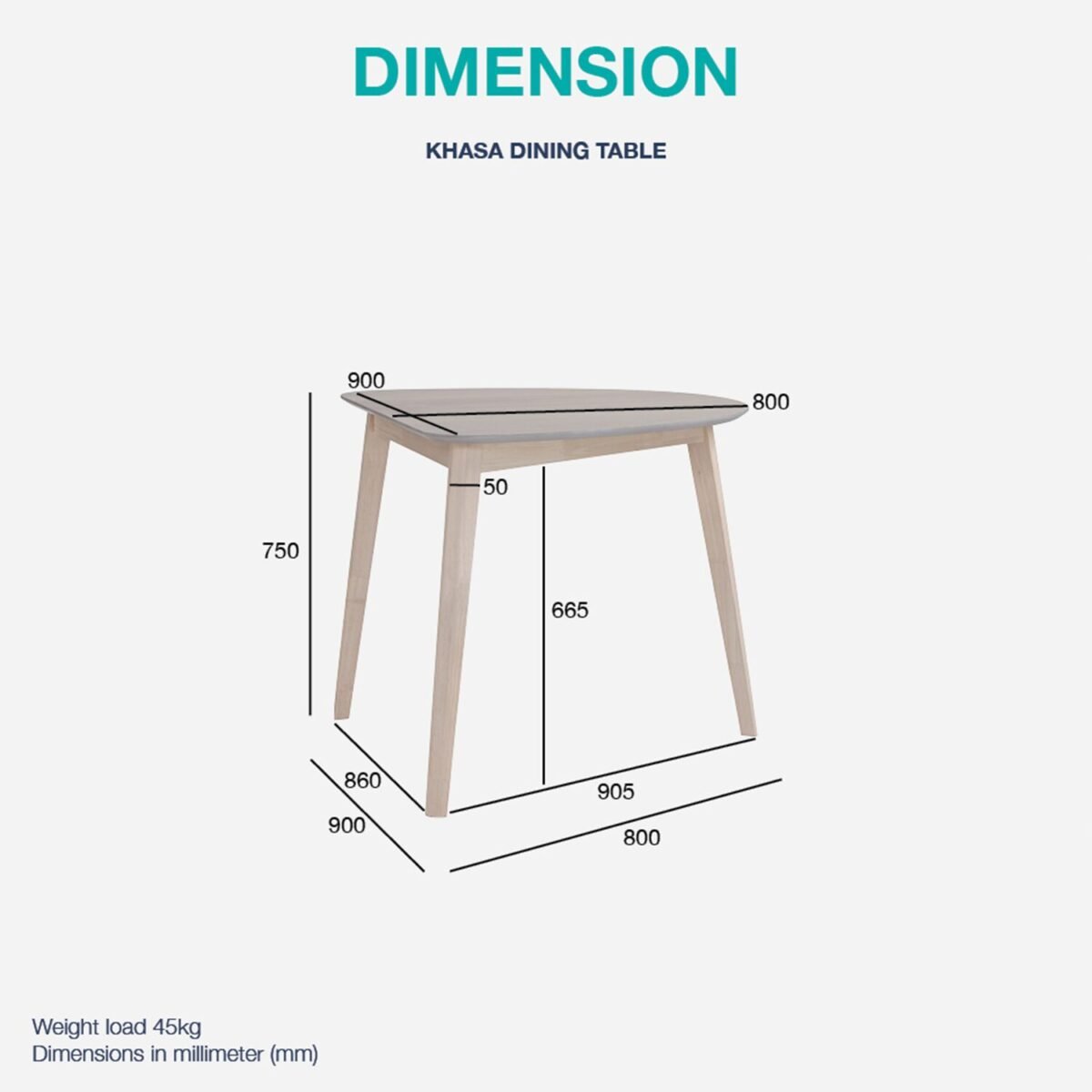 KHASA Dining Table – White - Image 5