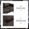 DEXTER L Shaped Sofa - Brownie - Image 5