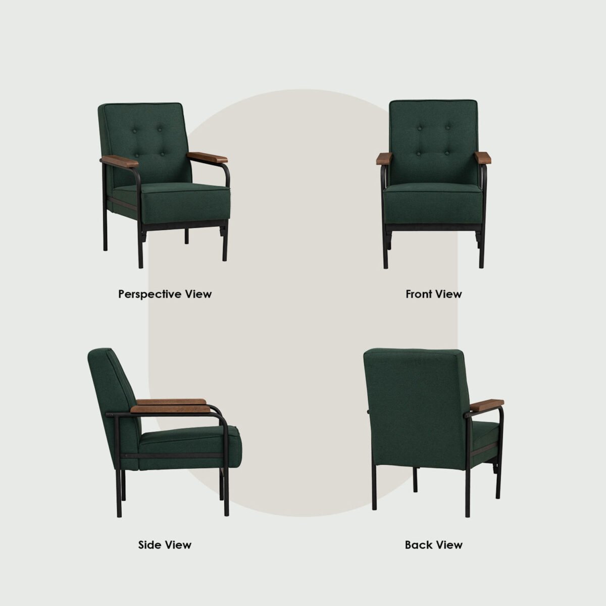 DZIRE Emerald One Seater Sofa - Image 5