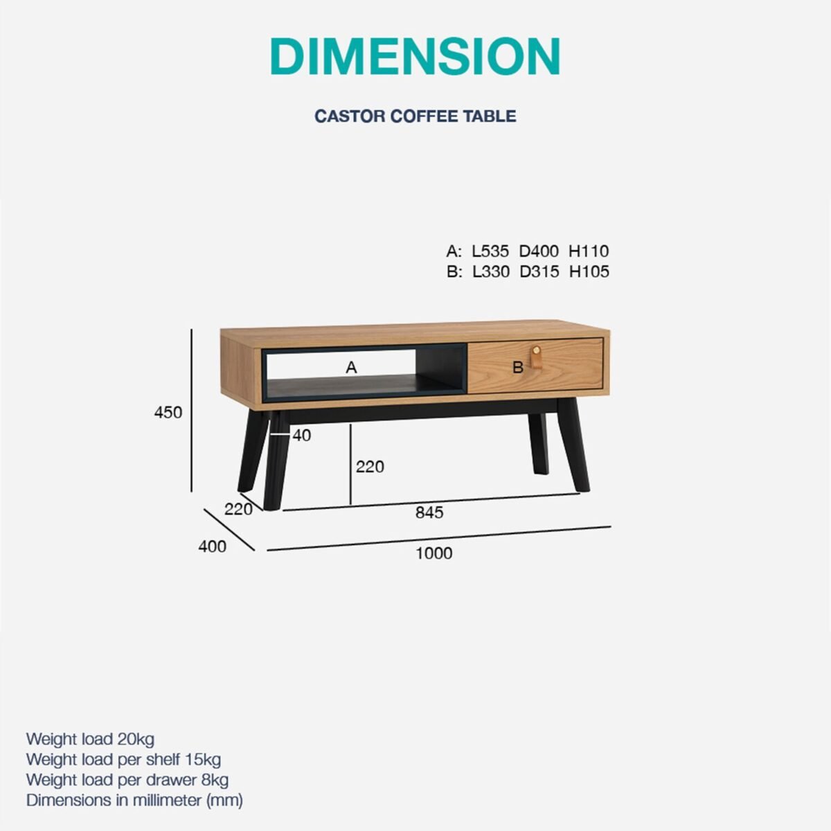 CASTOR Coffee Table - Image 5