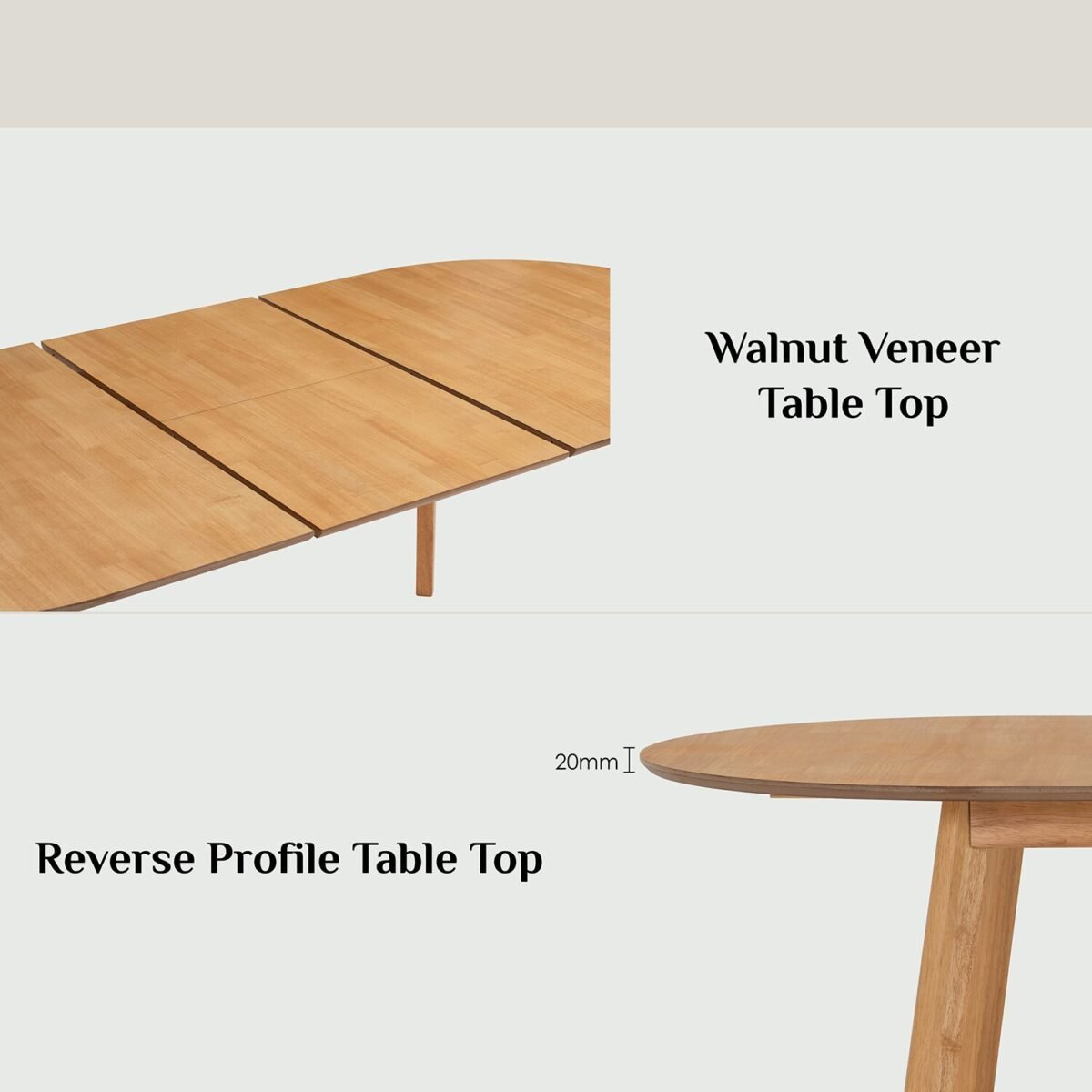 1.95M WERNER Extendable Dining Table - Natural - Image 2