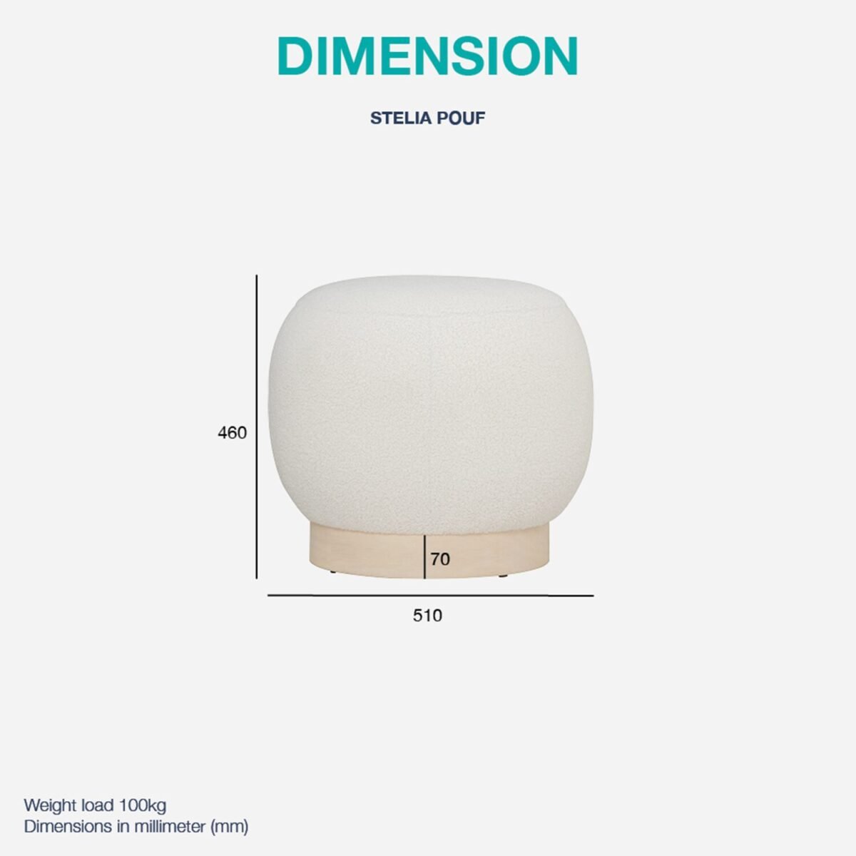 TEDDY FABRIC POUF - Image 6