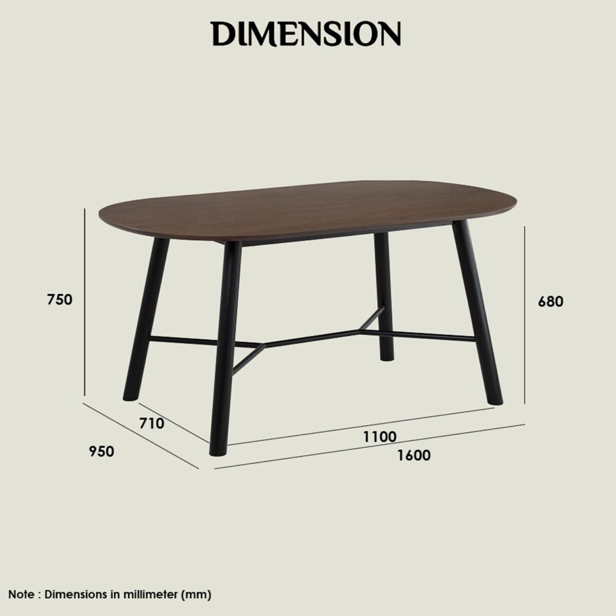 1.6M HAROLD Dining Table - Image 7