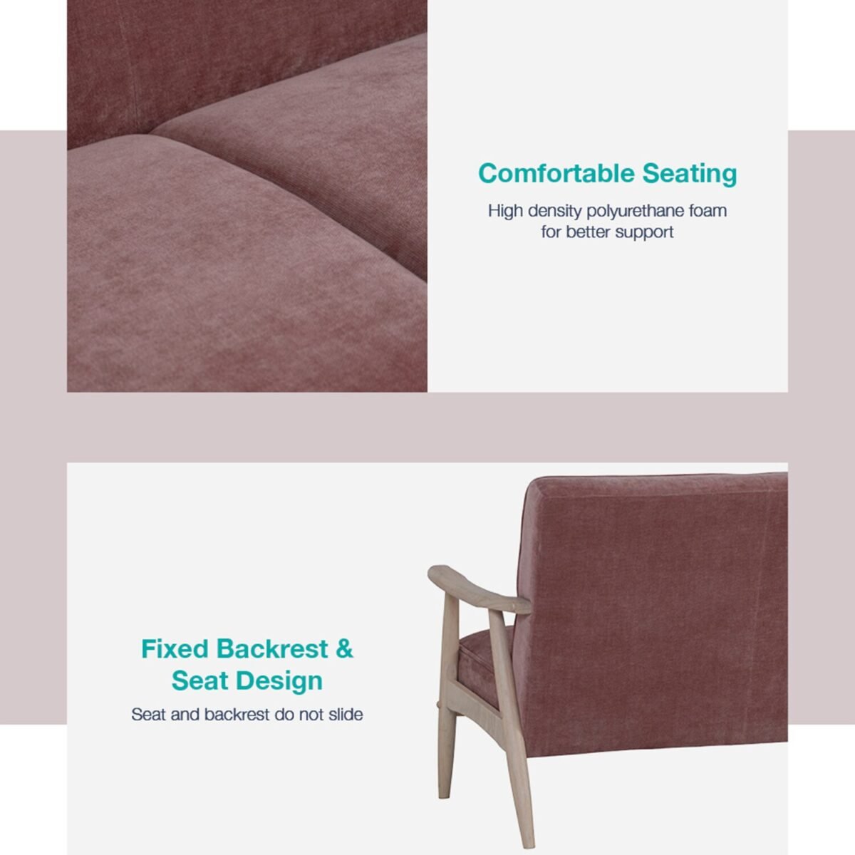 BAJA Velvet 1 Seater Sofa - Image 7