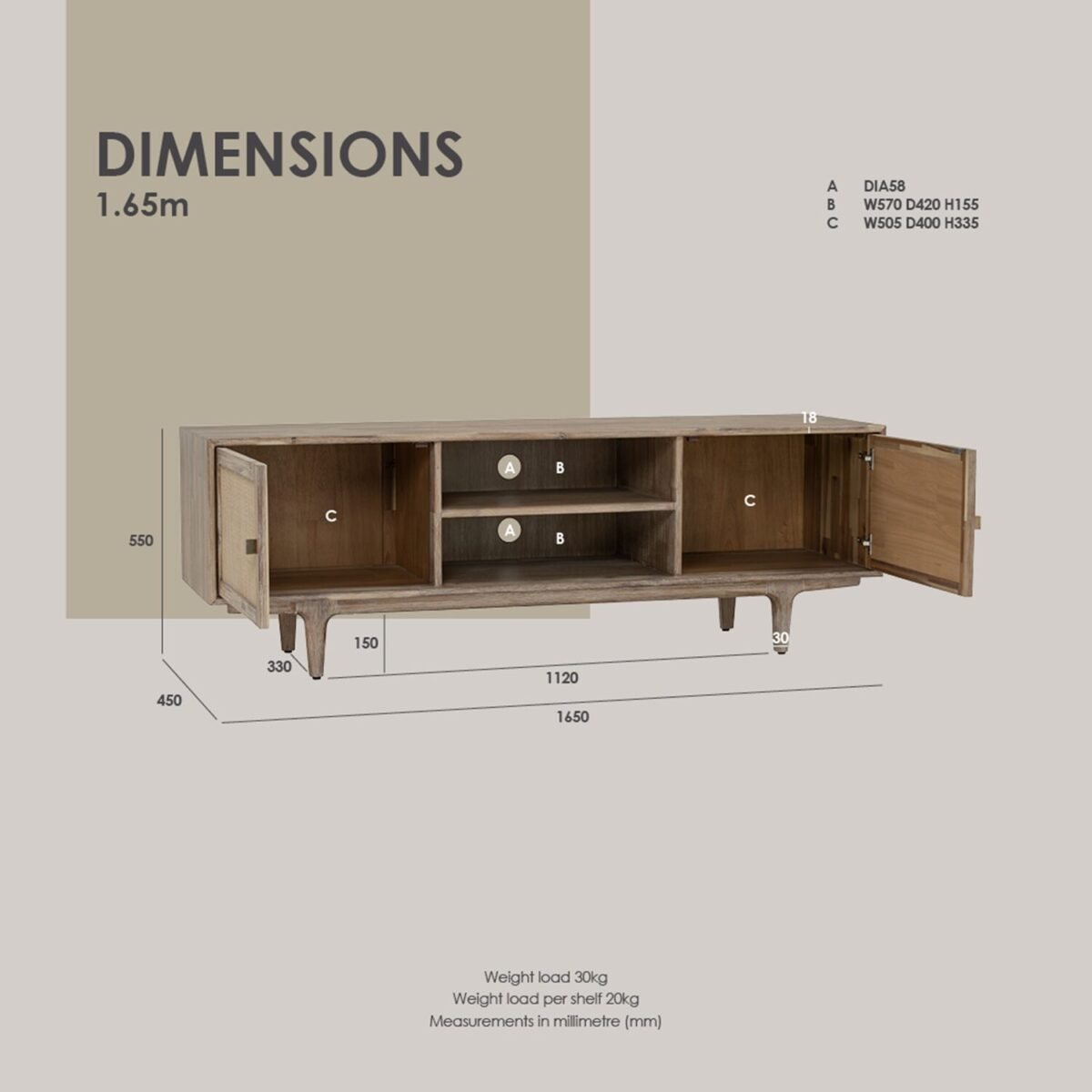 1.65M FORRES TV Cabinet - Image 7
