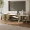 2M Goddess White Gold Marble Sintered Stone TV Stand - Image 2
