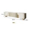 2M Goddess White Gold Marble Sintered Stone TV Stand - Image 4