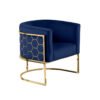 Honey Gold Velvet Arm Chair - Image 5