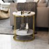 Modern Marble Top Side Table - Image 2