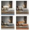 Milan Upholstered Leather Queen Size Bedframe - Image 4