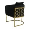 Honey Gold Velvet Arm Chair - Image 7
