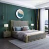 Bentley Upholstered Leather Queen Size Bedframe - Image 2