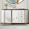 1.5M Circula Solid Marble Top Sideboard