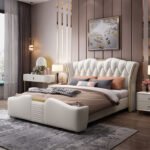 Majestic Upholstered King Size Bedframe Gas Lifting