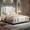 Celestial Upholstered Leather Queen Size Bedframe